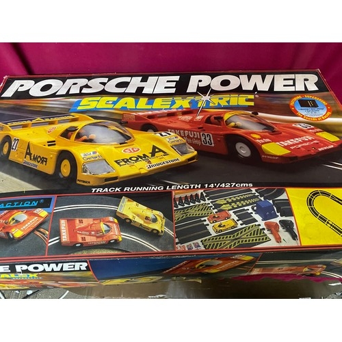 227 - 2 Scalextric sets comprising of Porsche Power and Blowout plus a Carrera Racing set.