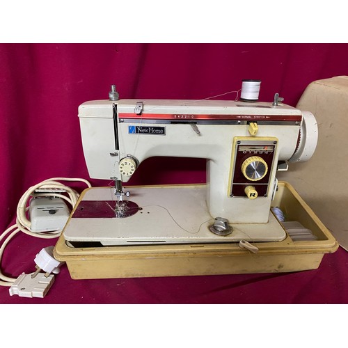 445 - Vintage New Home 539 sewing machine with carry case and some accessories