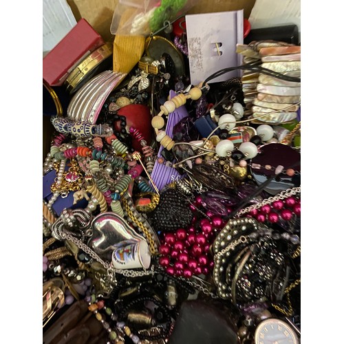 100 - Box of assorted costume jewellery weighing over 5.5 kg