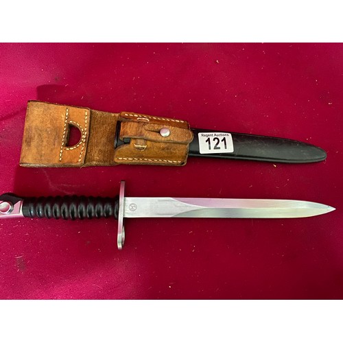 121 - Swiss Army Bayonet in sheath