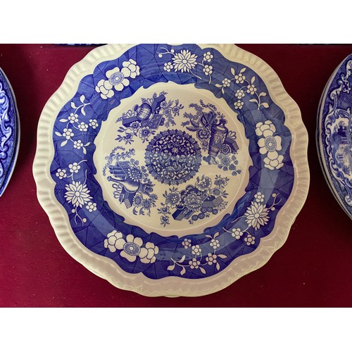 145 - Collection of blue and white plates, Spode, The Blue Room and Antique Abbey plates