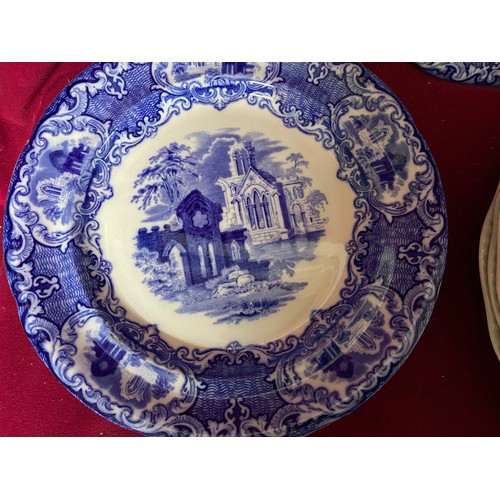 145 - Collection of blue and white plates, Spode, The Blue Room and Antique Abbey plates