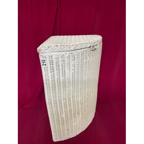 210 - Vintage corner laundry basket measuring 59 cms tall