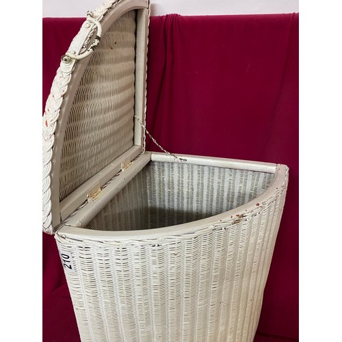 210 - Vintage corner laundry basket measuring 59 cms tall