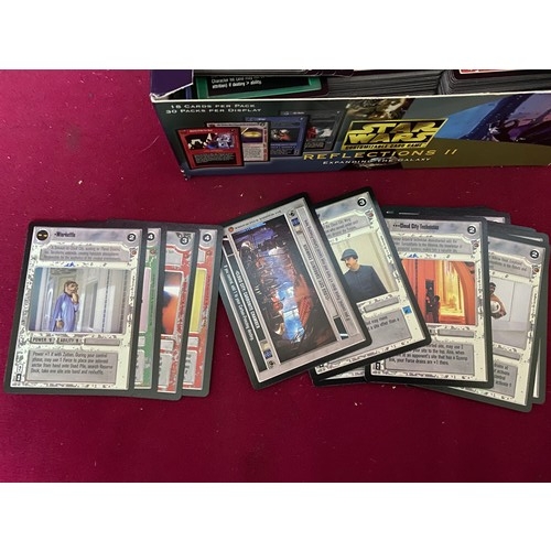 435 - Star Wars CCG all different loose cards in as new condition, in Reflections II box.