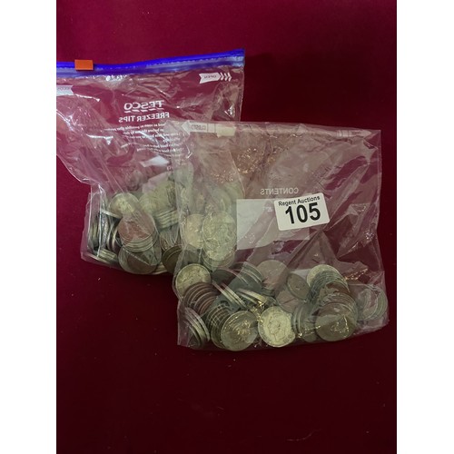 105 - 2 bags of old coins