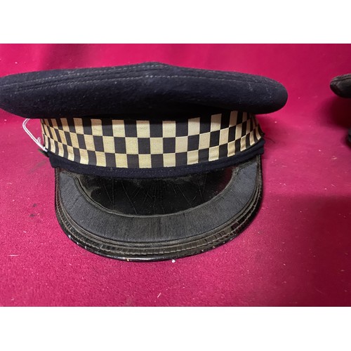 169 - 2 Vintage Police caps.