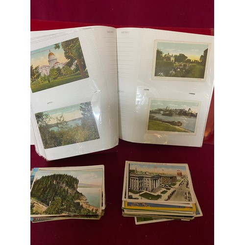 200 - Album and bundle of vintage postcards from USA and Canada