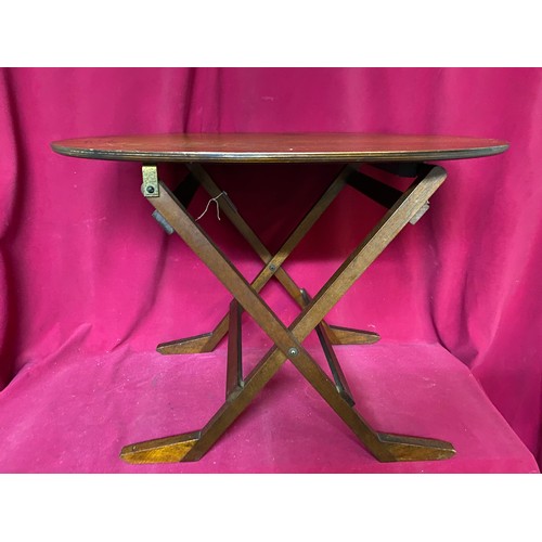 581 - Mid Century Rex ware wooden folding table.