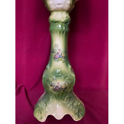 582 - Antique Staffordshire pottery jardiniere