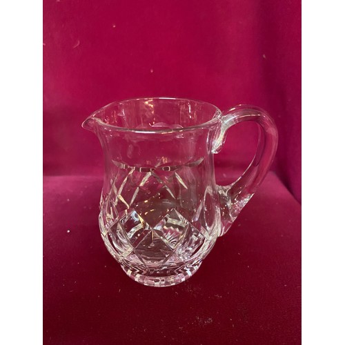 584 - Vintage cut and etched glass lemonade, water and milk jugs