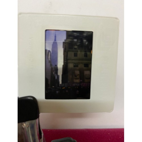 487 - Box of 35mm slides with viewer.