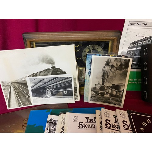 530 - Collection of railwayana photo's, postcards and ephemera