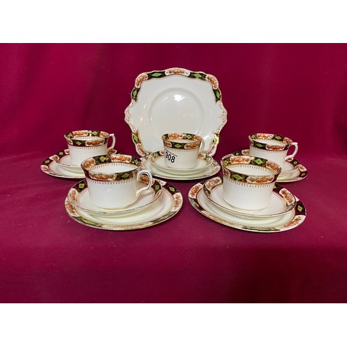 908 - 5 x Atlas Grimwade trio's and sandwich plate