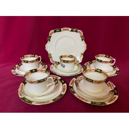 908 - 5 x Atlas Grimwade trio's and sandwich plate