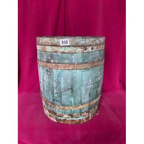 898 - Wooden whisky barrel standing 45 cms tall