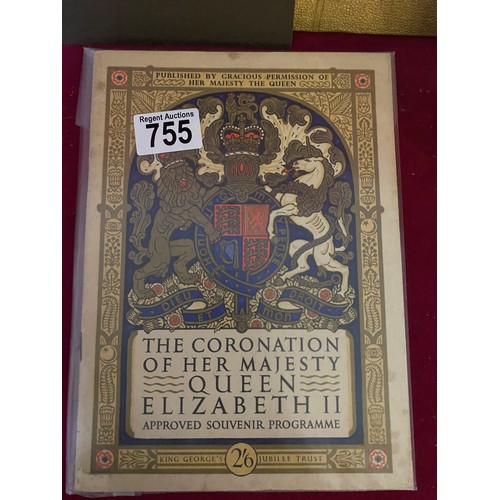 755 - King George VI coronation book 1937, also Queen Elizabeth II coronation of service programme with ra... 