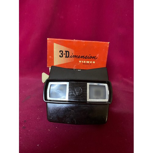 501 - Vintage viewmaster 3D viewer with various viewmaster slides