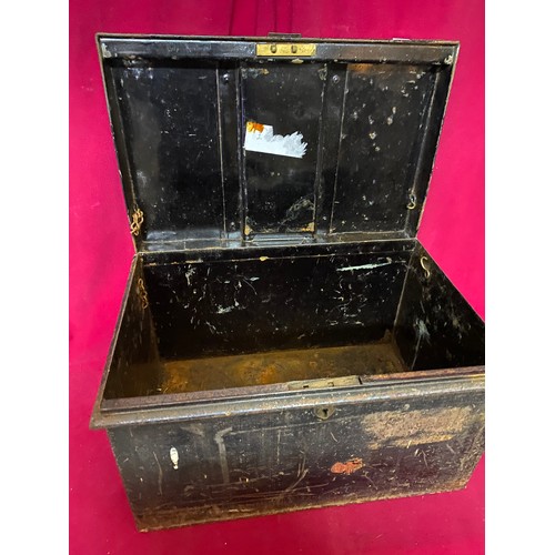 502 - Vintage metal strongbox