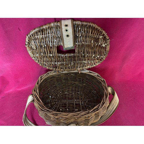 505 - Vintage wicker fishing basket