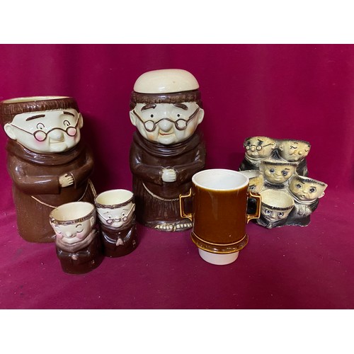 924 - Selection of ceramic Monk kitchenware