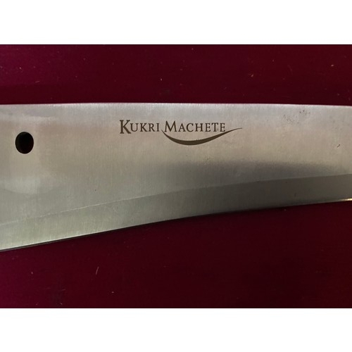 496 - Kukri machete in sheath, 59 cms long