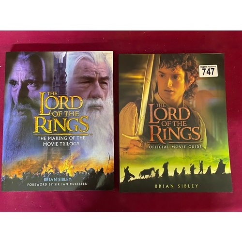 747 - 2 First Edition Paperback books by Brian Sibley. Lord of the Rings Official Movie Guide 2001, Lord o... 