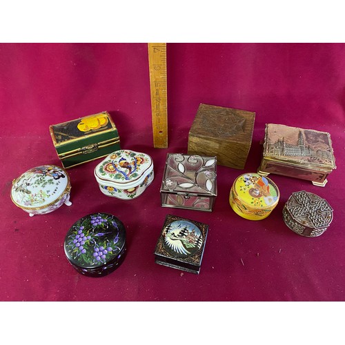 141 - Collection of 10 trinket boxes