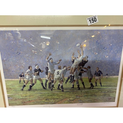 150 - Limited edition England All Blacks print 1993 by Craig Campbell signed no.486/850