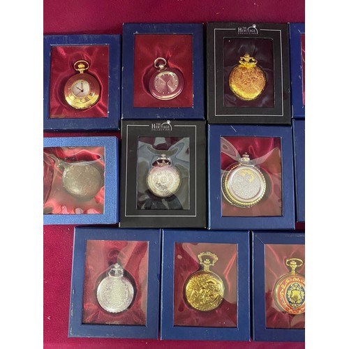 156 - Collection of 14 boxed pocket watches