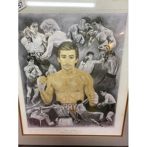 157 - Framed limited edition Peter Deighan print 'Barry Mcguigan' no. 748/850. Signed by Peter Deighan and... 