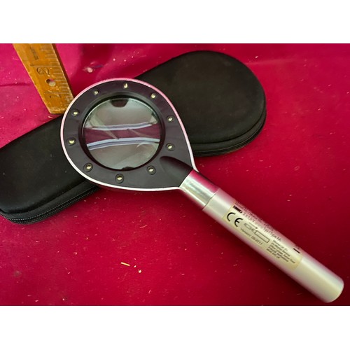 194 - Auriol Magnifying glass in case.