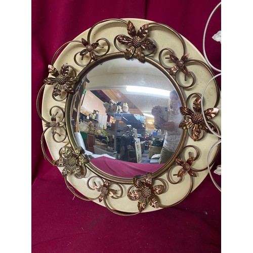 210 - Pair of vintage wrought iron mirrors.