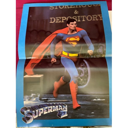 216 - Superman the Movie press release booklet, Superman II Saves the World movie poster and Superman II p... 