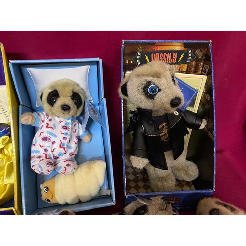 236 - 7 Meerkat toys including 2 Beauty and the Beast