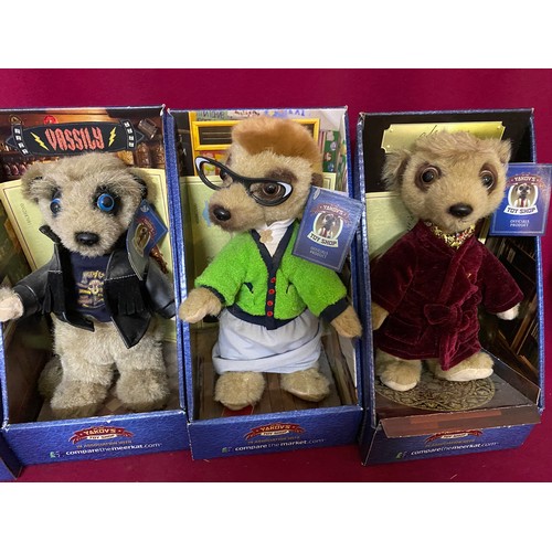 246 - 6 Boxed Meerkat toys.