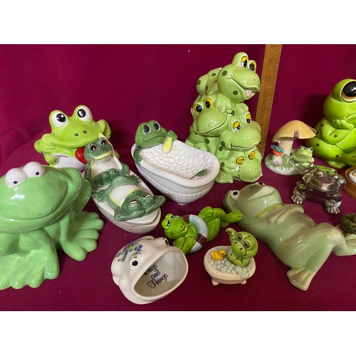 262 - Selection of Frog money boxes and ornaments.