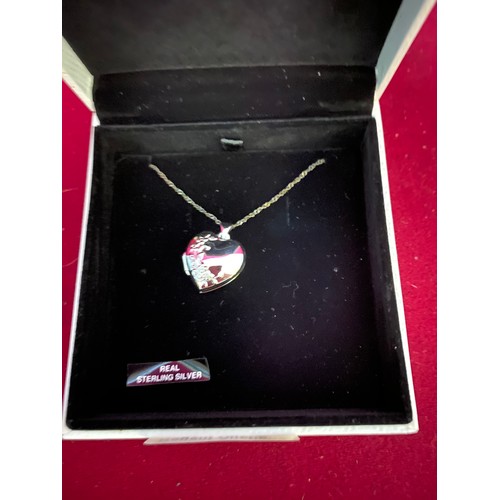 281 - Warren James sterling silver heart locket necklace