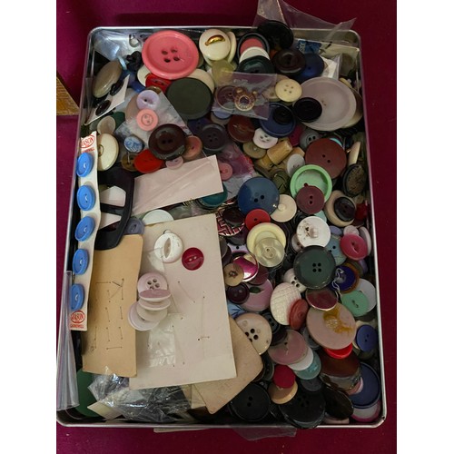 327 - Large selection of Vintage buttons from 1930's -1980's.