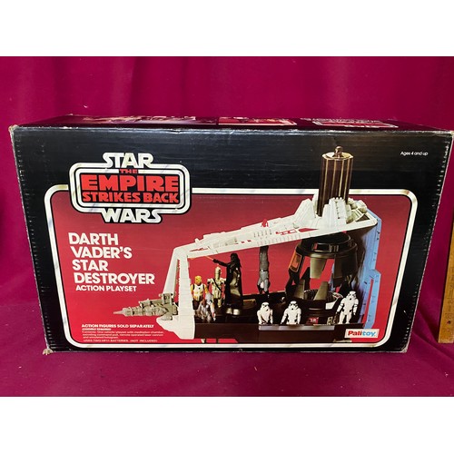 340 - Vintage Star Wars Empire Strikes Back Darth Vader's Star Destroyer Playset, missing red hologram.  C... 