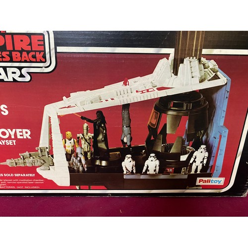 340 - Vintage Star Wars Empire Strikes Back Darth Vader's Star Destroyer Playset, missing red hologram.  C... 