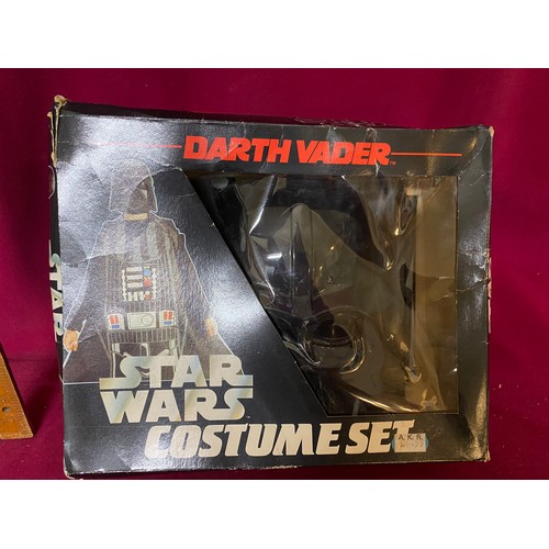 356 - Vintage Star Wars boxed child size Darth Vadar costume set unused, made by Acamas Toys in 1983.