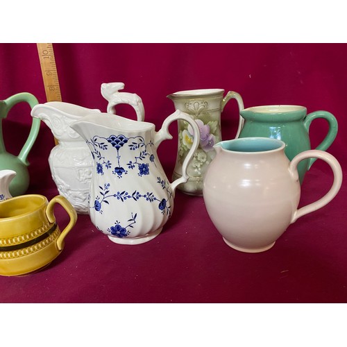 290 - Antique and Vintage stoneware and porcelain jugs including Falconware, Arthur Wood, Sadler, Poole an... 