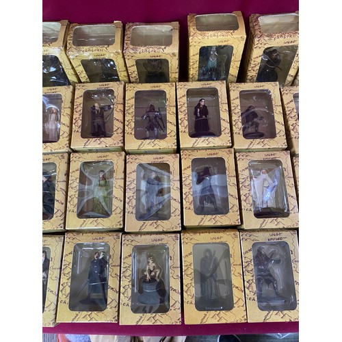 350 - 40 Lord of the Rings boxed metal figures, new condition and all different by Eaglemoss.