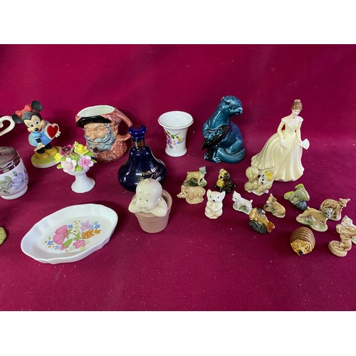 365 - Selection of collectable china including Nao, Derby, Poole and Doulton