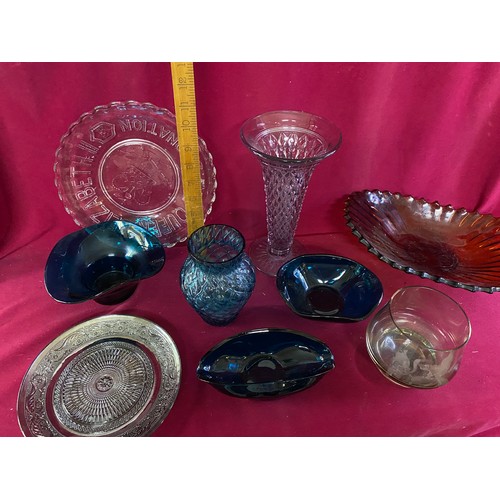 366 - Selection of vintage glassware from Caithness, Sowerby and Coronation Plate and others.