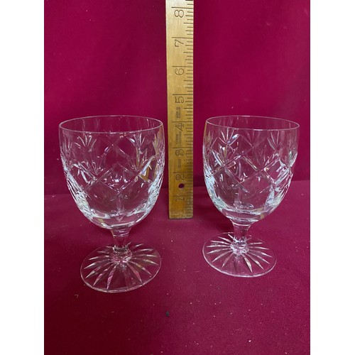 416 - Collection of assorted cut glass comprising of 4 Hi Ball glasses, 4 wine glasses, 2 sherry glasses, ... 