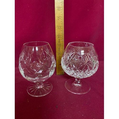 416 - Collection of assorted cut glass comprising of 4 Hi Ball glasses, 4 wine glasses, 2 sherry glasses, ... 