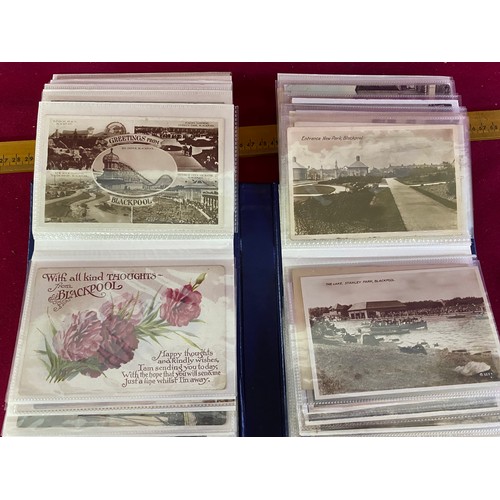 426 - Collection of 70 historical picture postcards/photos of Blackpool including The Tower, Winter Garden... 