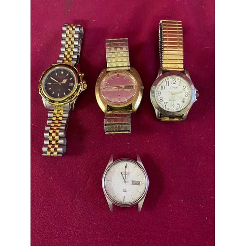 436 - Selection of gents watches from Accurist, Seiko and Citron